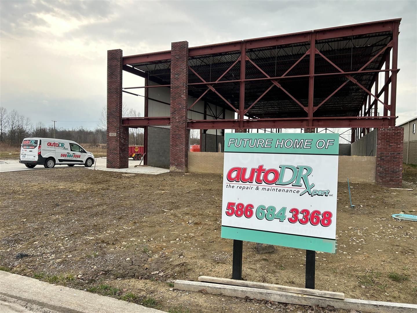 Future Home Of Auto DR Sign Installed At Construction Site | Auto DR