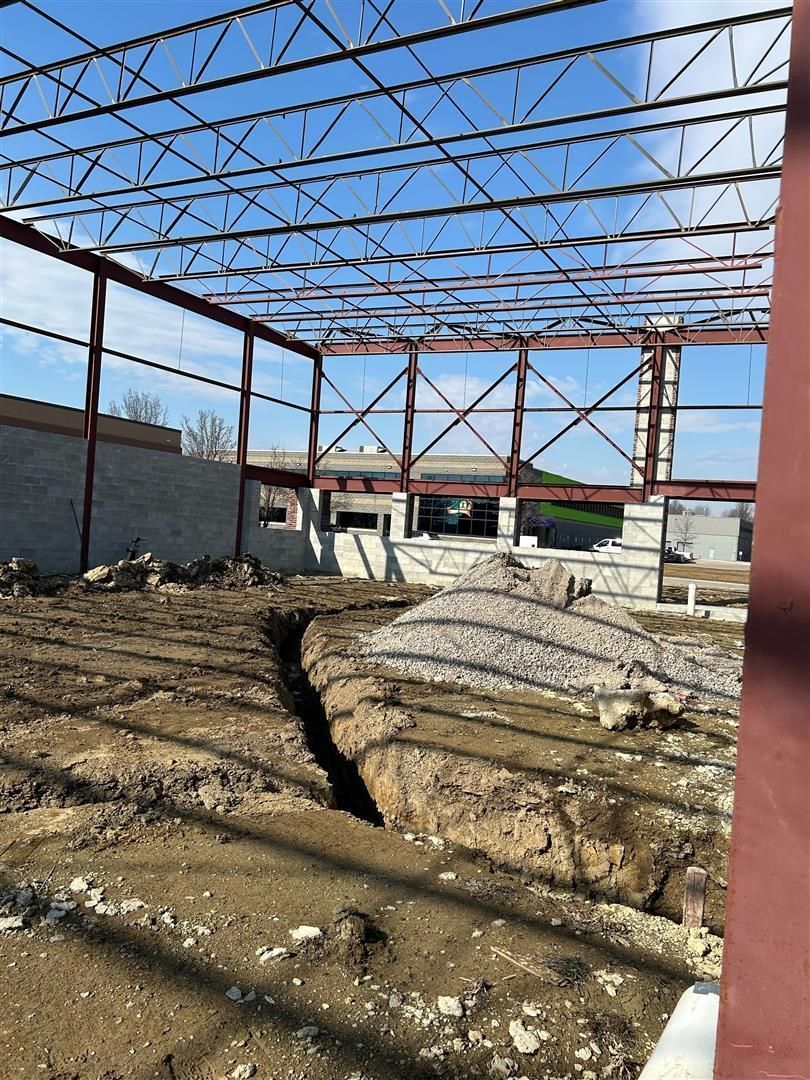 Auto Repair Facility Steel Framing And Concrete Floor Work | Auto DR