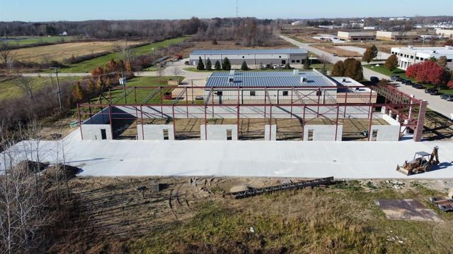 Aerial View Of Auto Repair Building Foundation And Layout | Auto DR