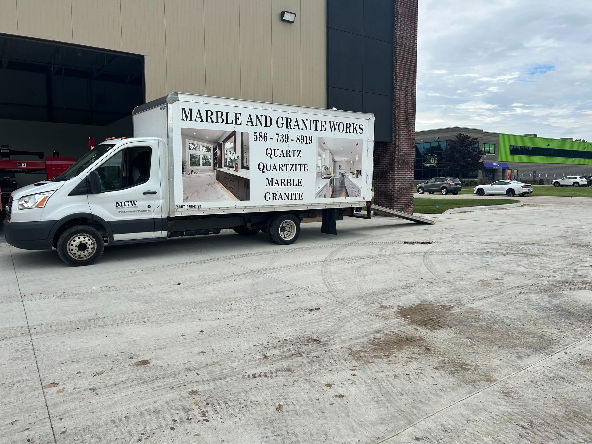 Service Truck Parked Outside Auto Repair Facility | Auto DR