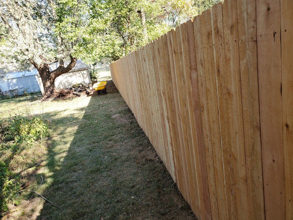backyard wooden privacy fencing missouri
