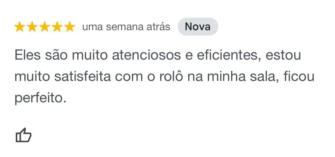 Depoimento de Cliente - Persianas Ipiranga