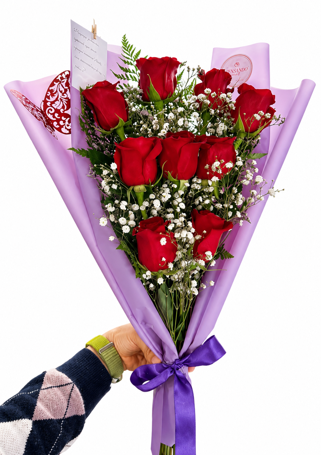 Ramo de 9 rosas importadas.