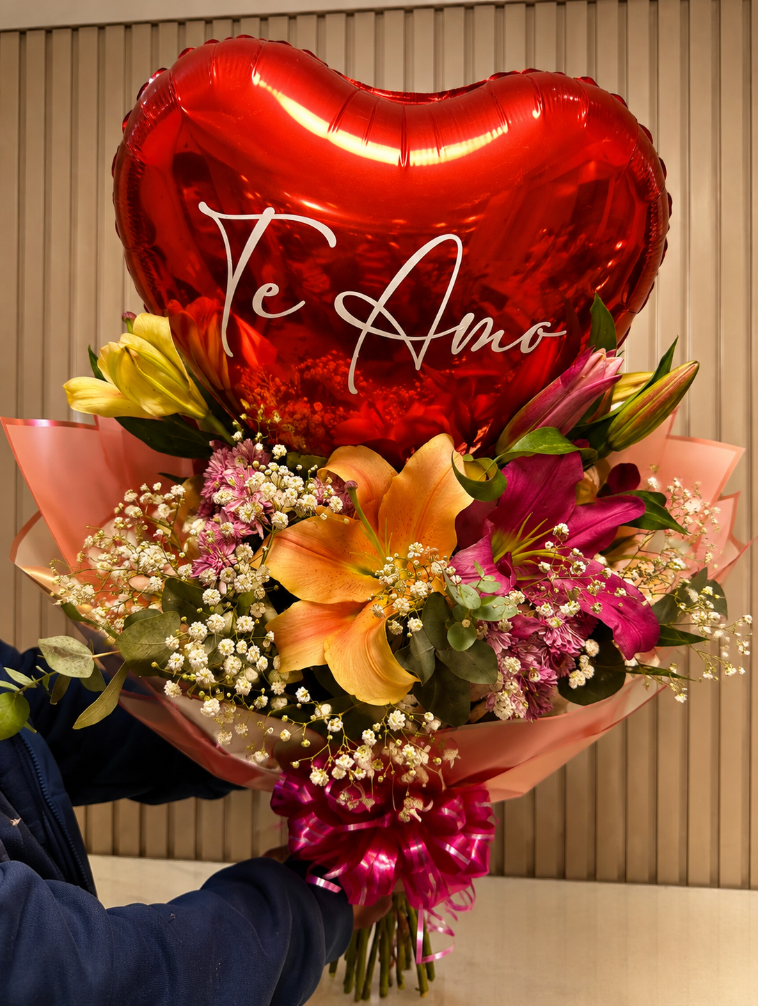 Ramo globo corazón personalizado