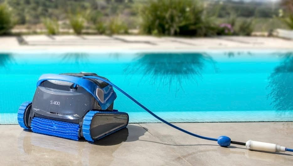 Dolphin Cleaner Next To Swimming Pool — Focus On Water In Cannonvale, QLD