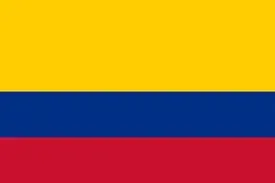 Horizontal tricolor flag with yellow, blue, and red stripes
