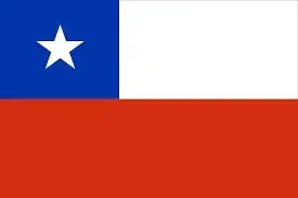 Chilean flag with a blue square and white star above white and red horizontal stripes