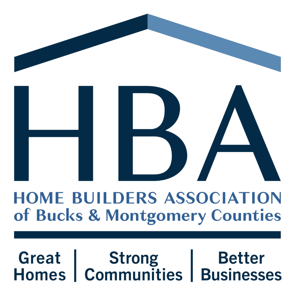 Logo: HBA in dark blue with house outline, text reads 