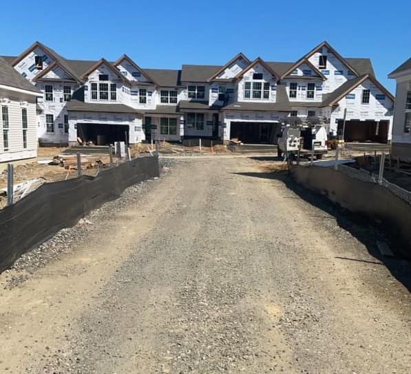 Silt fences installed around a construction site