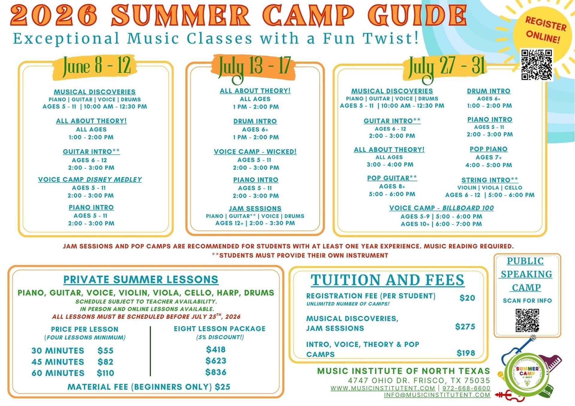 MINT 2026 Summer Camp Guide