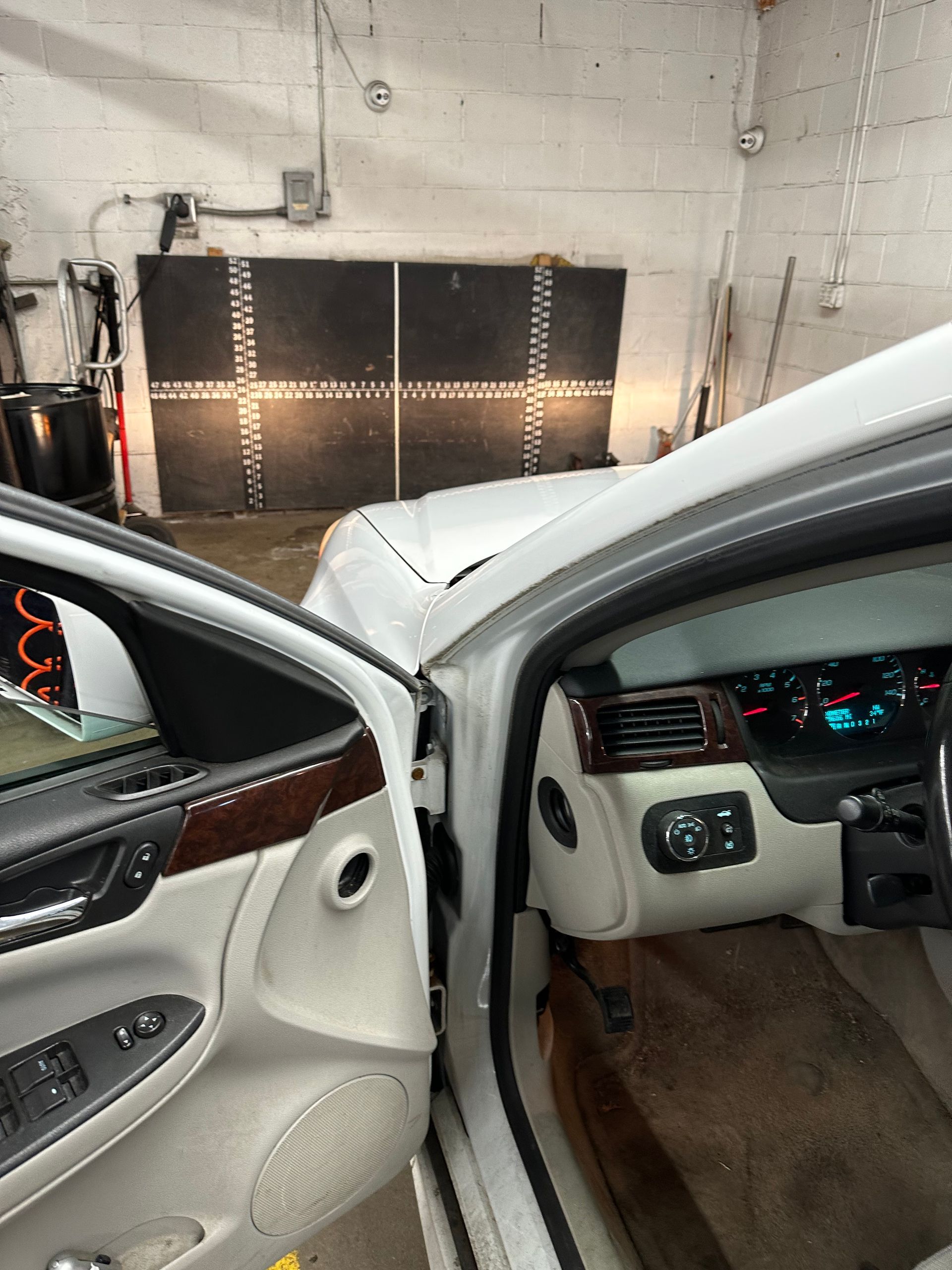 Inspection of a car at Alan's Auto in Melrose, MA