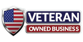Shield with American flag,