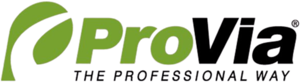 ProVia logo: green leaf design with the word