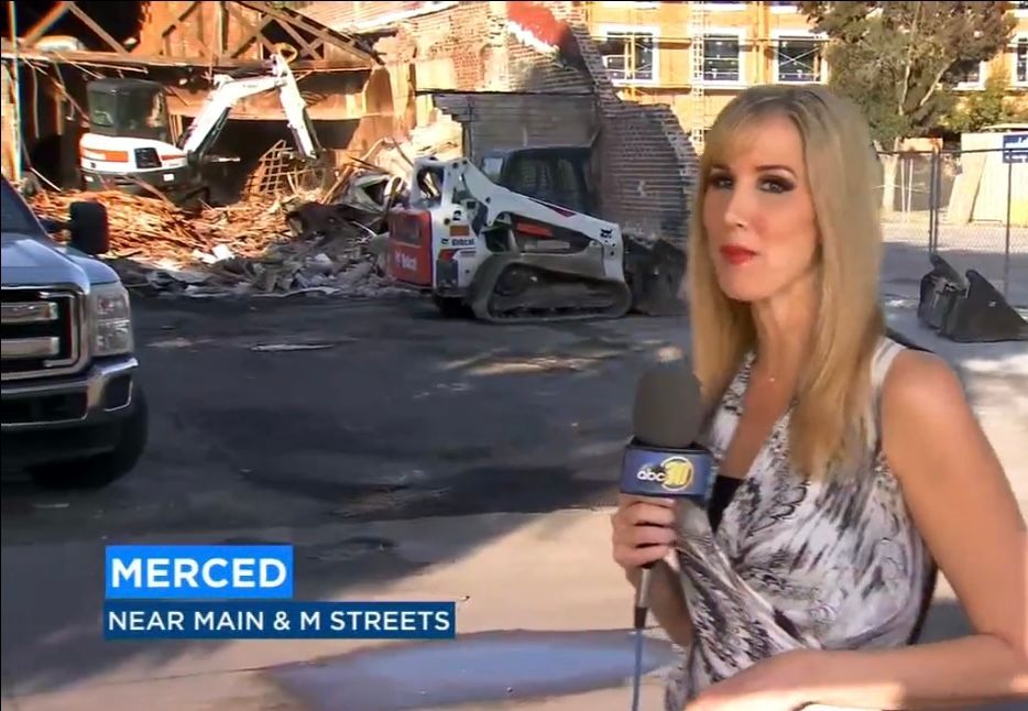 Demolition of old Rail Station in Merced Ca