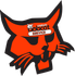 An orange and black bobcat service logo on a white background