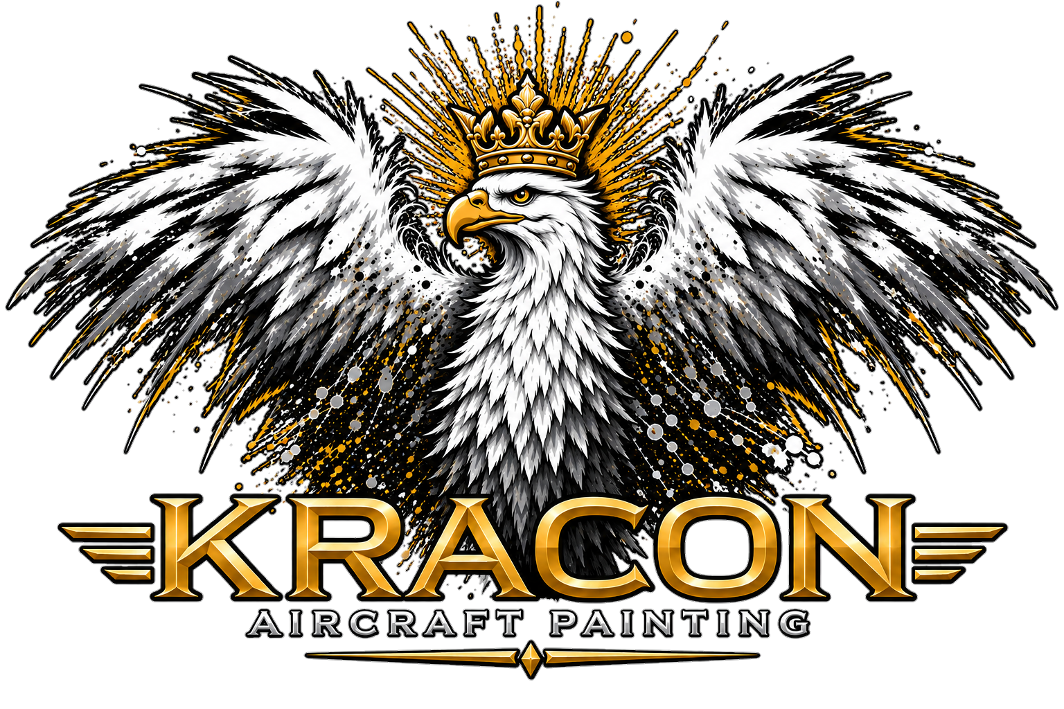 Kracon Aircraft White Logo