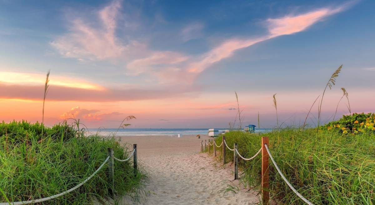 A beach sunset that can be enjoyed during the fall in Naples.