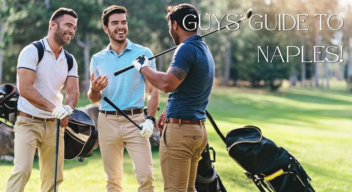 Guys are enjoying a golf trip.