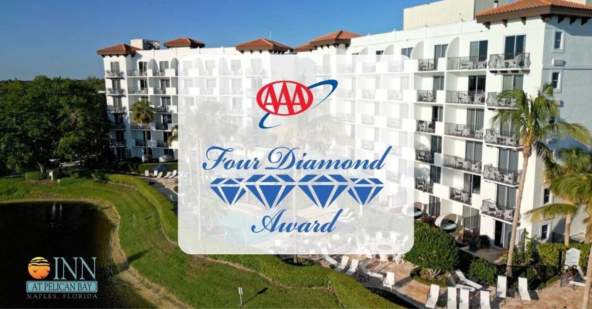 A picture of a hotel with the words four diamond award on it