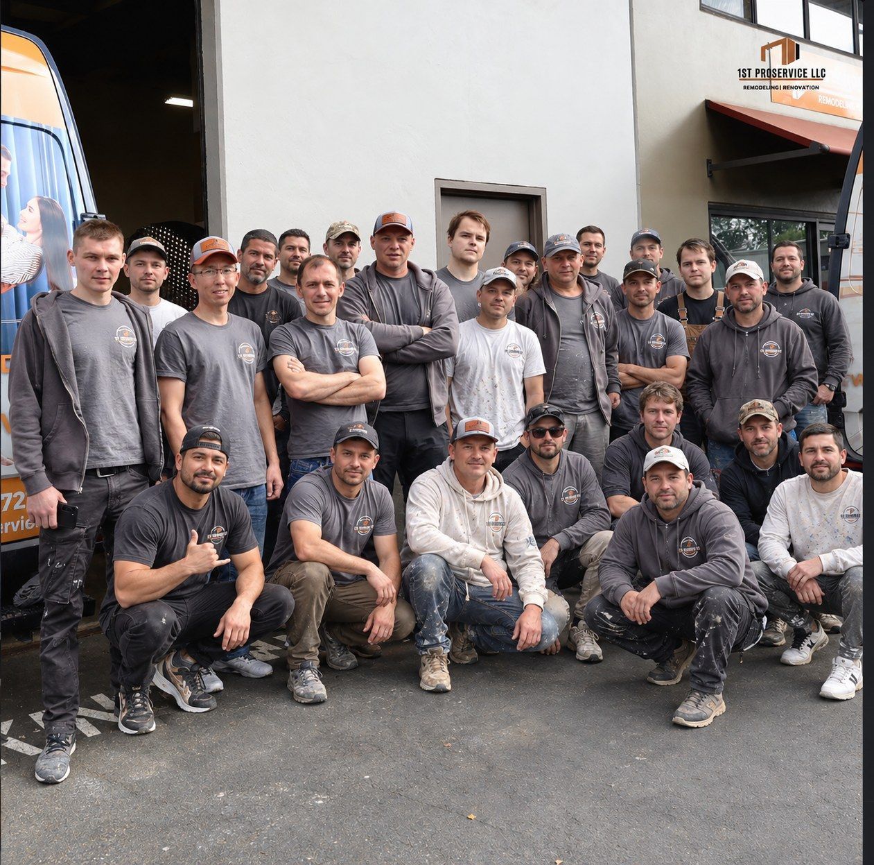 Crew van, ready for the day