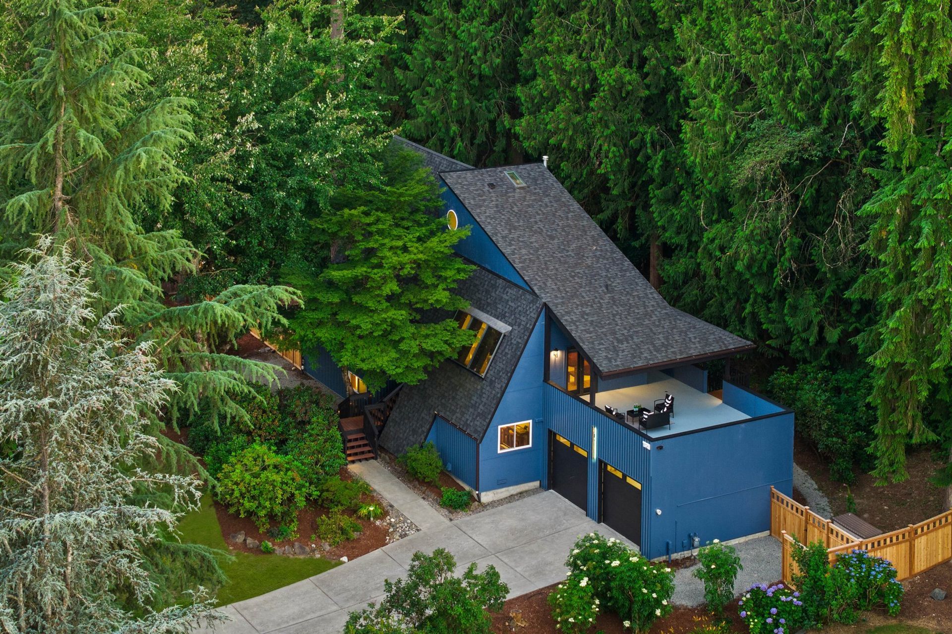 Aerial View after full home remodeling
