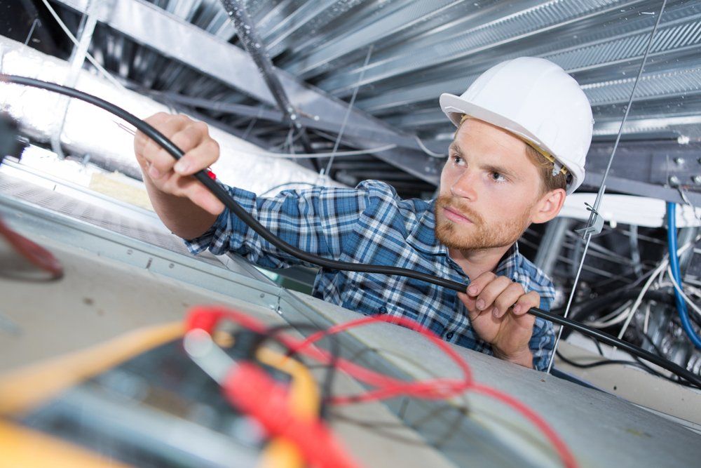 Repairing Electrical Wiring On The Ceiling — Residential Electrician in Gympie, QLD
