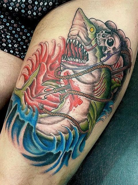 Shark Tattoo Design — New York, NY — Custom Tattoo Shark Tattoo Design — New York, NY — Custom Tattoo