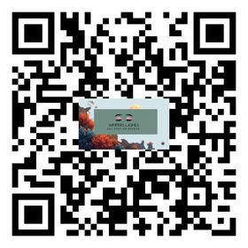 QR code with an embedded image; the image has a nature scene with the words 