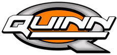 QWINN logo with orange and black text above “Landscape-Pool Construction” and phone number text below