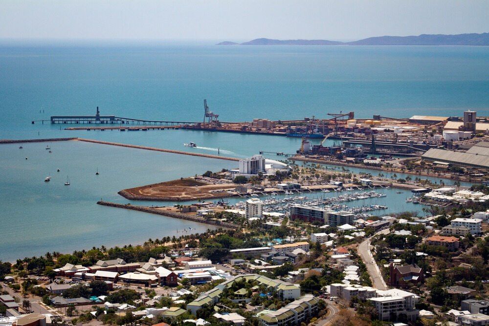 An Aerial View Of A City Near The Ocean — Ward's Aluminium in Townsville, QLD