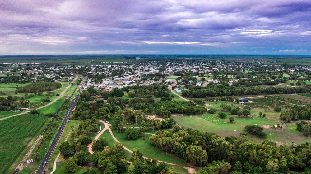An Aerial View Of A City Surrounded By Trees And Fields — Ward's Aluminium in Burdekin, QLD