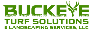 The logo for buckeye turf solutions and landscaping services llc