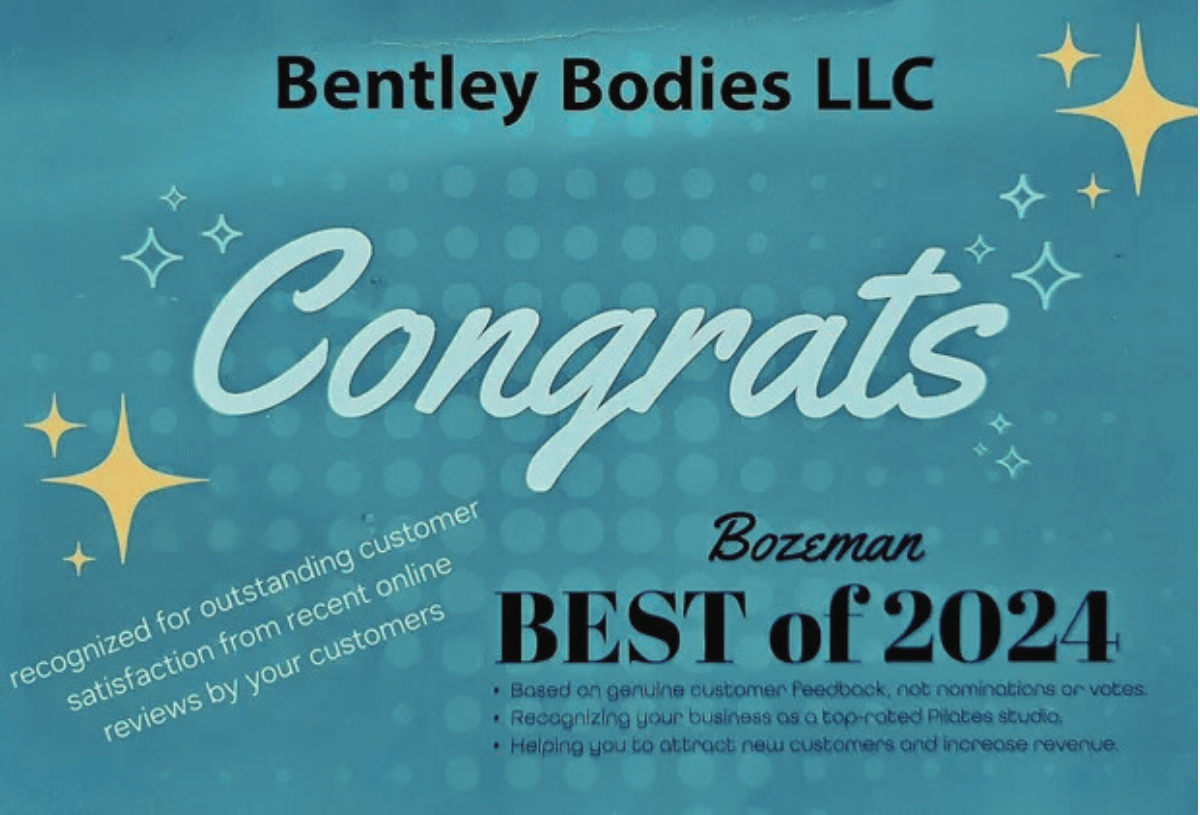 Bentley Bodies wins Best of 2024 for Pilates Bozeman
