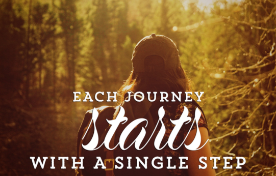 Each journey starts with a single step.