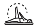A person is doing a pilates exercise on a mat.