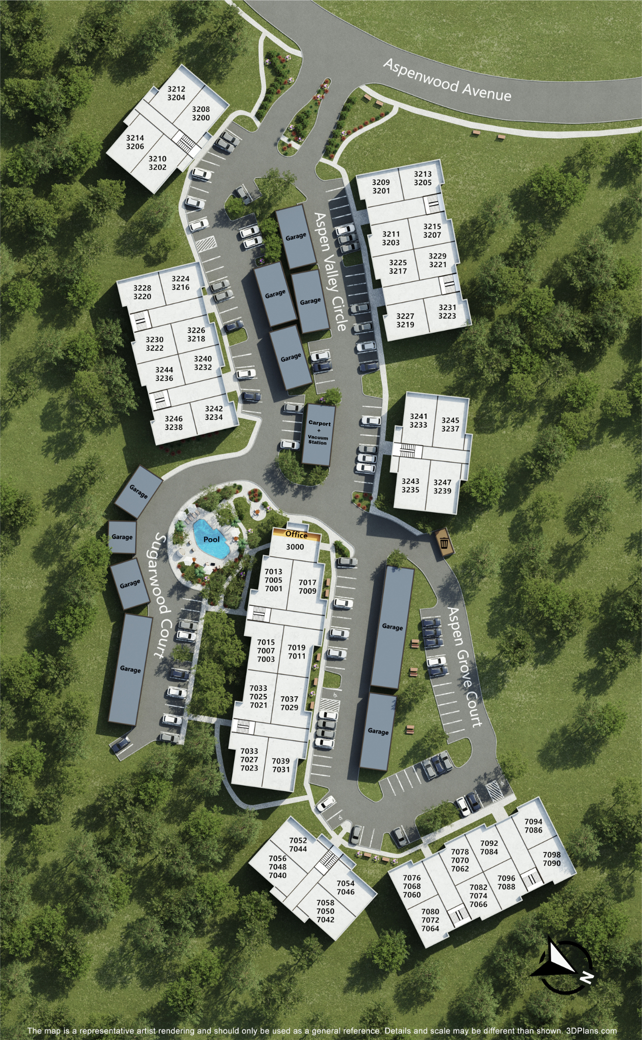 Aspenwood Apartments Site Map