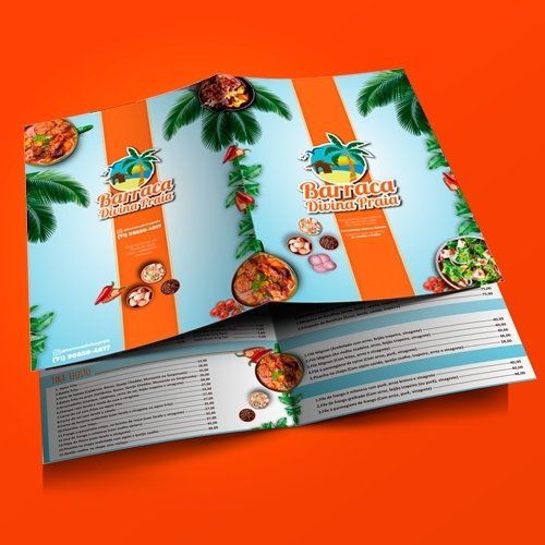 Um menu para um restaurante chamado bounty of the bahamas