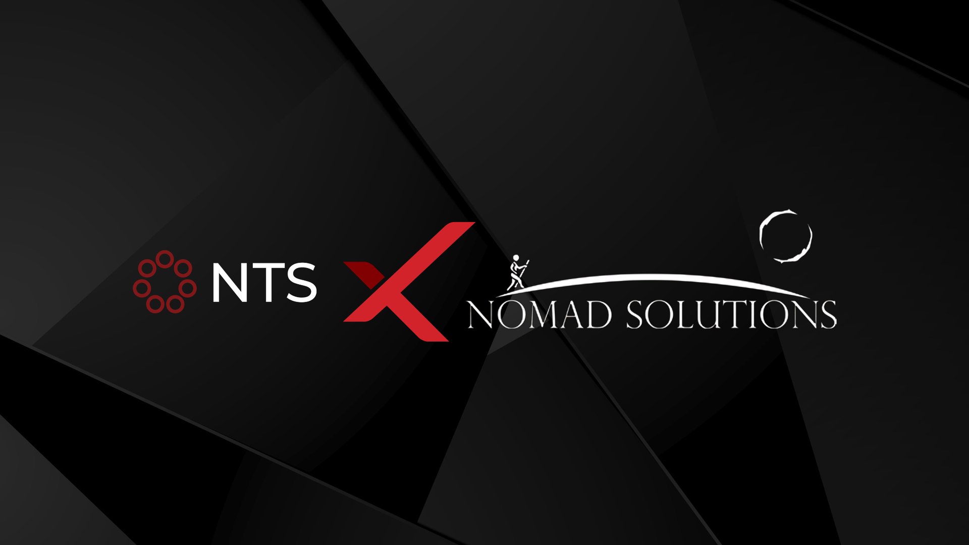 NTS X Nomad Solutions logo on a dark geometric background