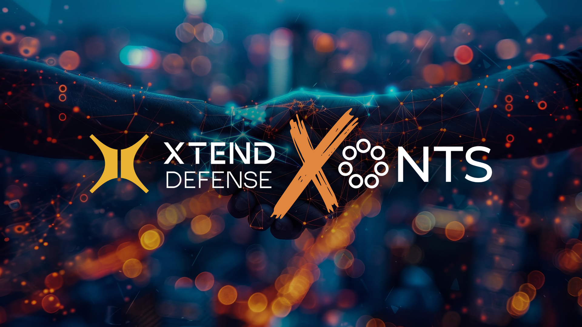 NTS + XTEND partnership graphic announcing CUAS capabilities for defense and government missions. 
