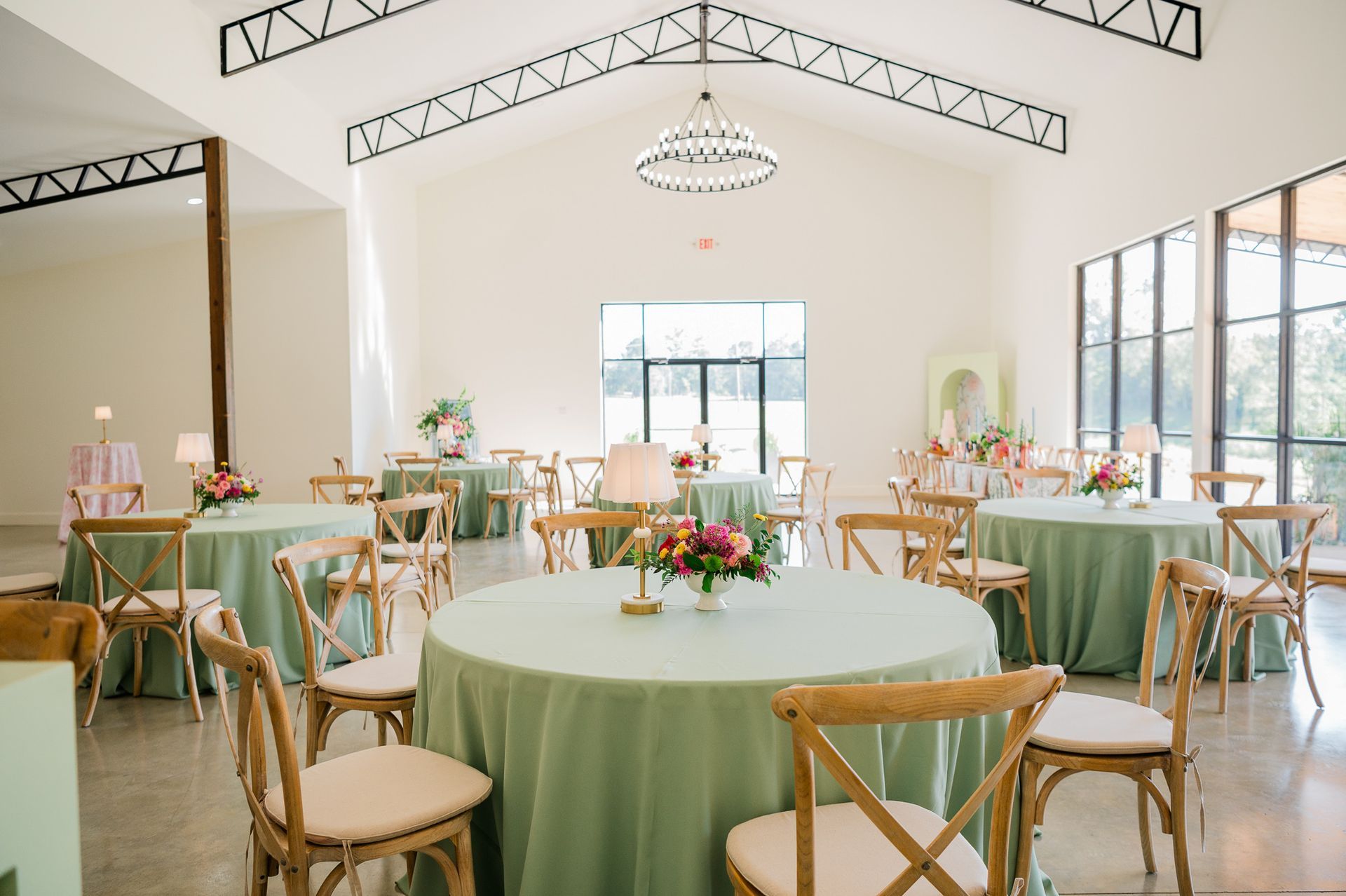 Wedding Reception area at the Barn at Baxter Farms Wedding Venue