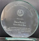 Glass award for 