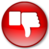 Red circle with a white thumbs-down icon.