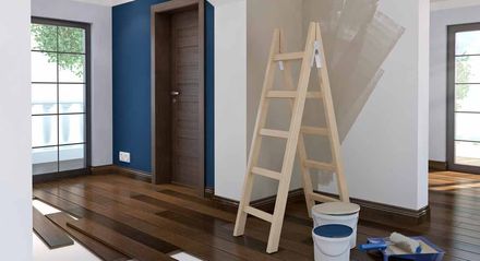Re-plastering  house