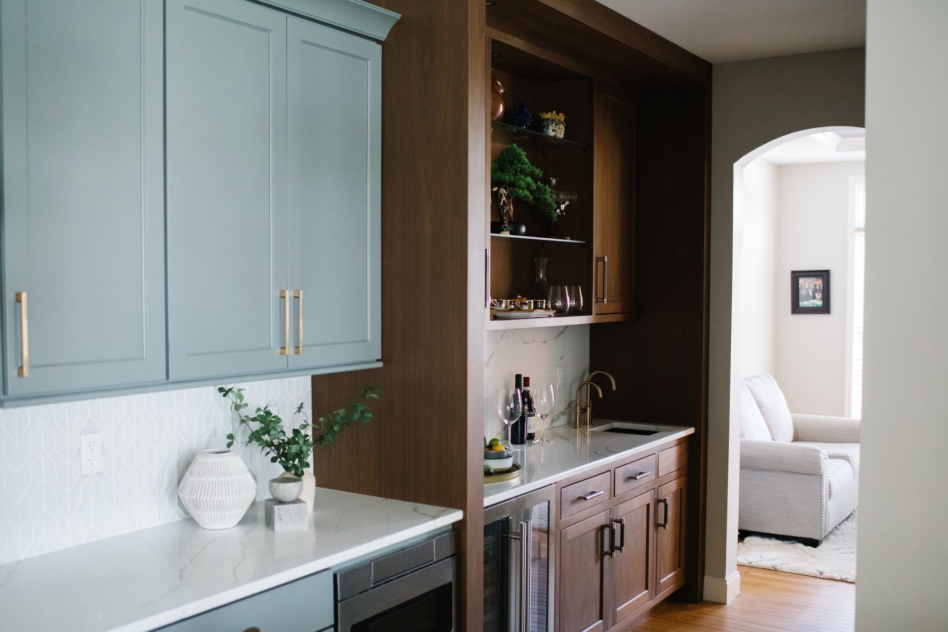 MIDDLE GREEN custom kitchen and butler's pantry design