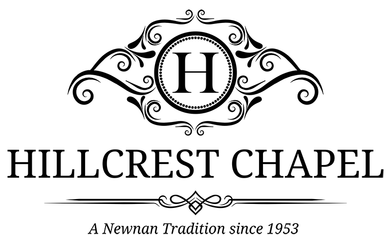 Logo for Hillcrest Chapel, featuring a stylized letter 