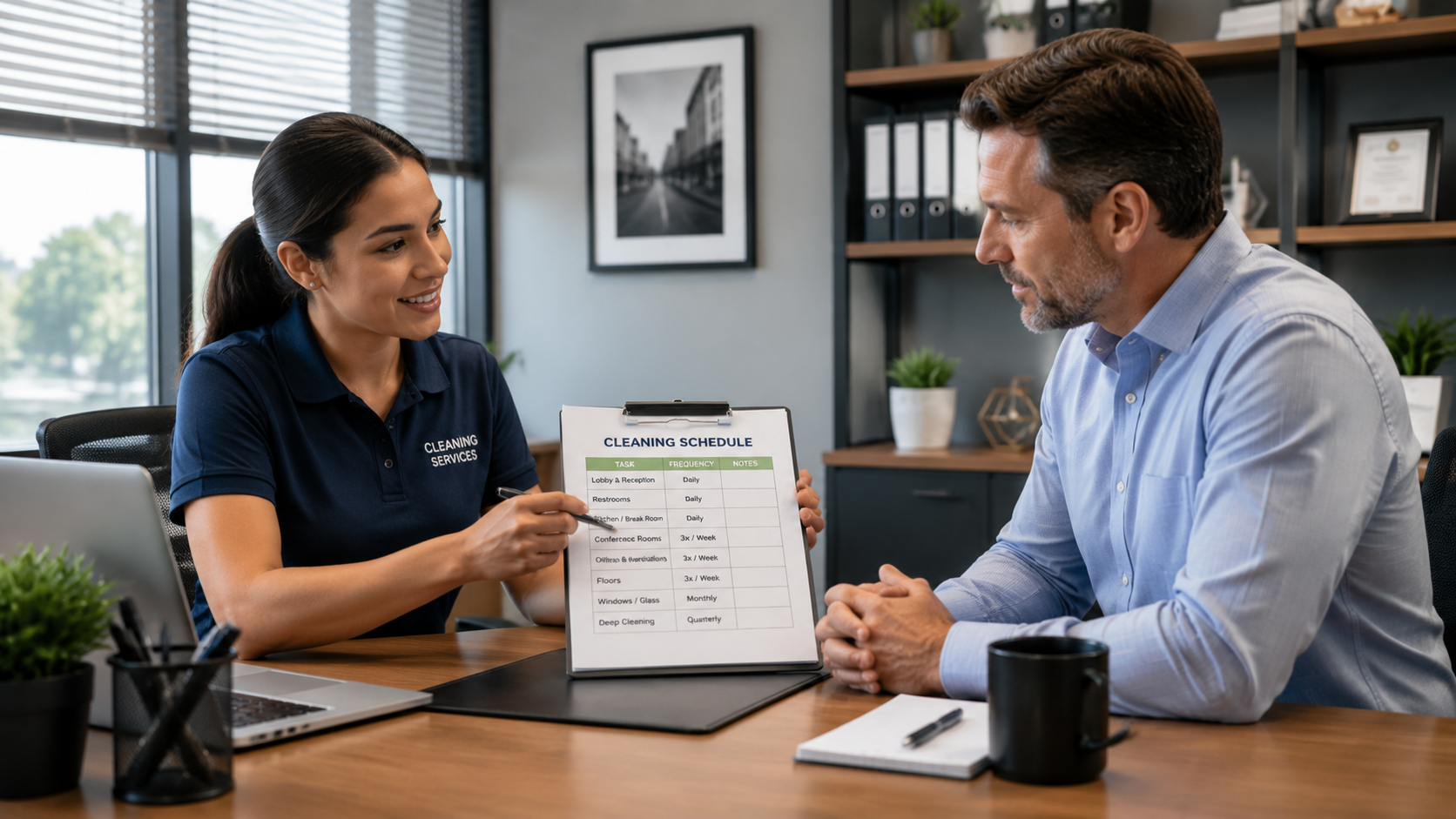 customized cleaning plan meeting office Iowa City IA