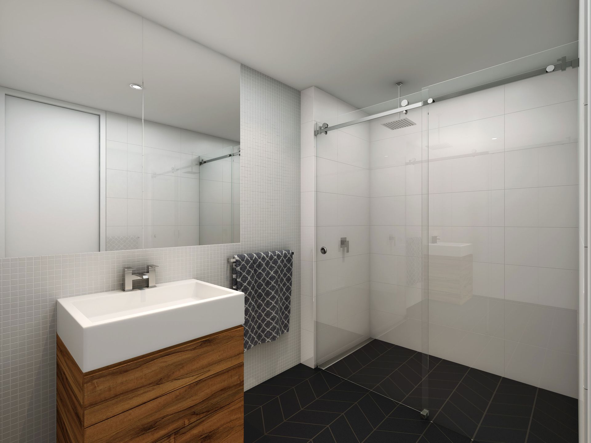 Frameless sliding shower screen
