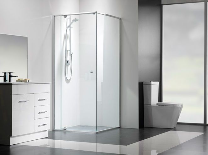 Mirage custom semi frameless shower screen in modern bathroom