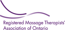 The logo for the registered massage therapist association of ontario