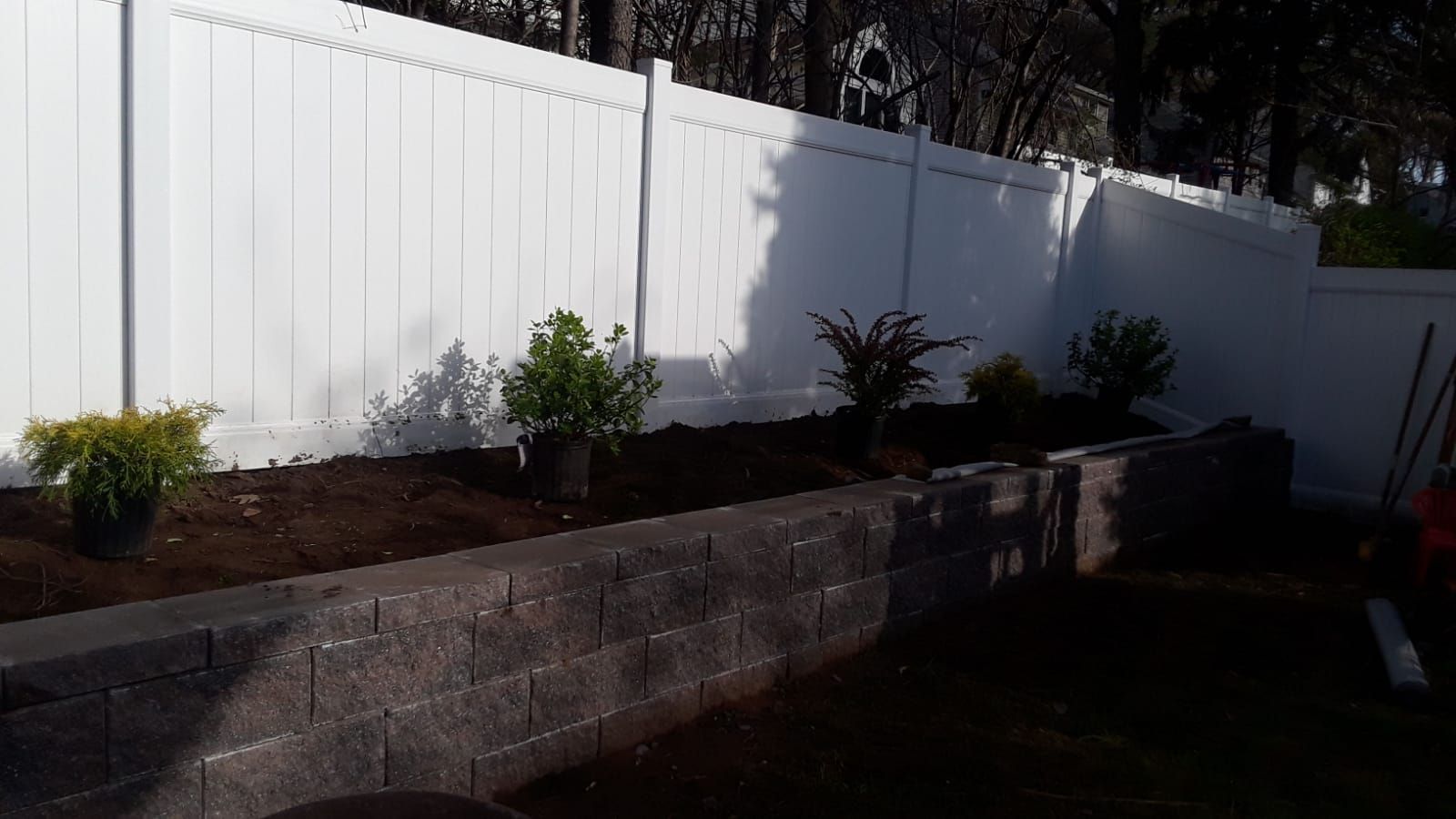 Garden with Retaining Wall